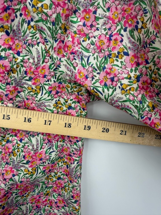 Avara Ava Floral Blouse 3/4 sleeved top pink green sz S - Picture 7 of 7